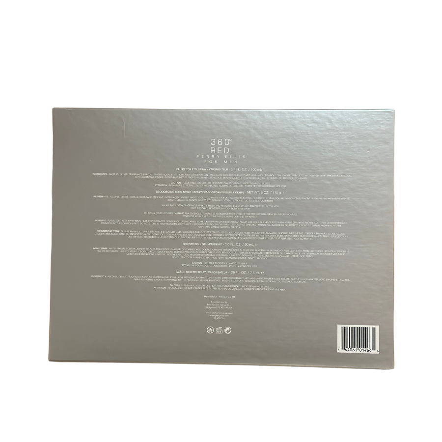 Perry Ellis 360 Red (M) EDT 4pc Gift Set