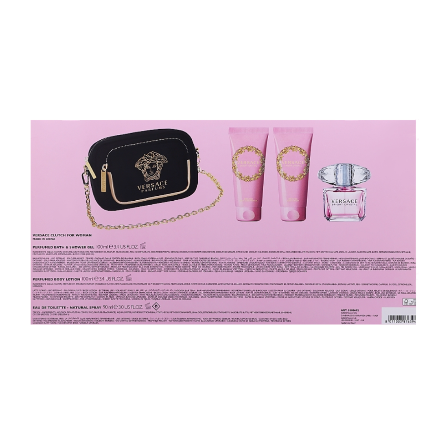 Versace Bright Crystal (W) EDT 4pc Gift Set
