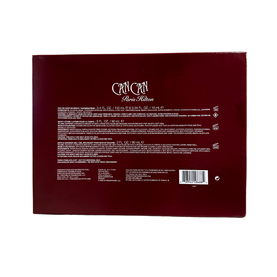 Paris Hilton Can Can (W) EDP 4pc Gift Set