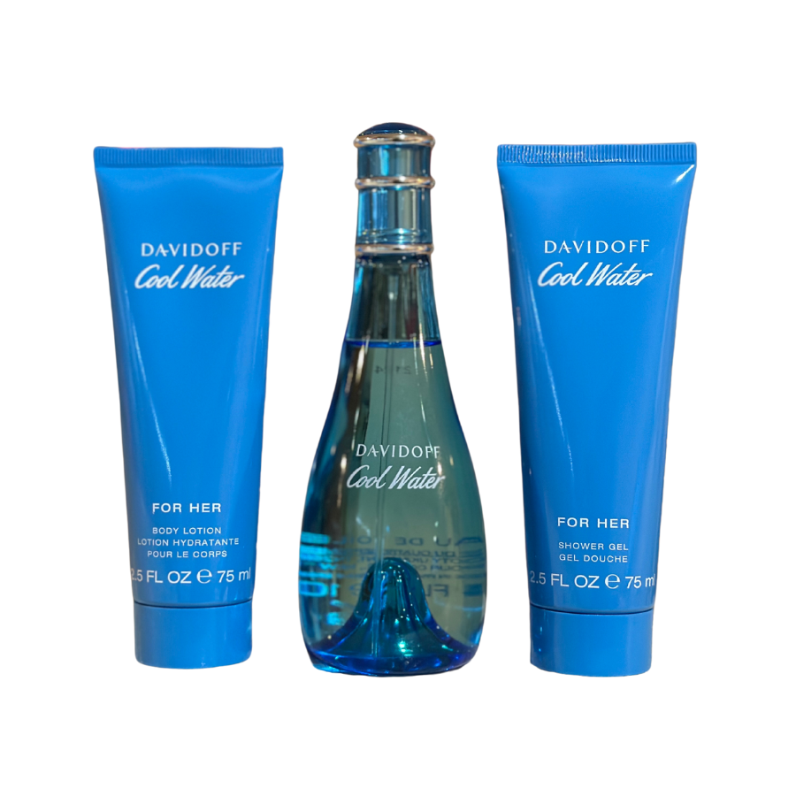 Cool Water (W) EDT 3pc Gift Set