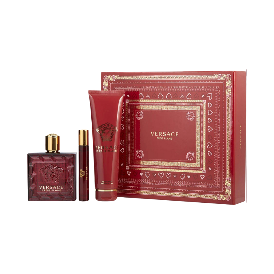 Versace Eros Flame (M) EDP 3pc Gift Set