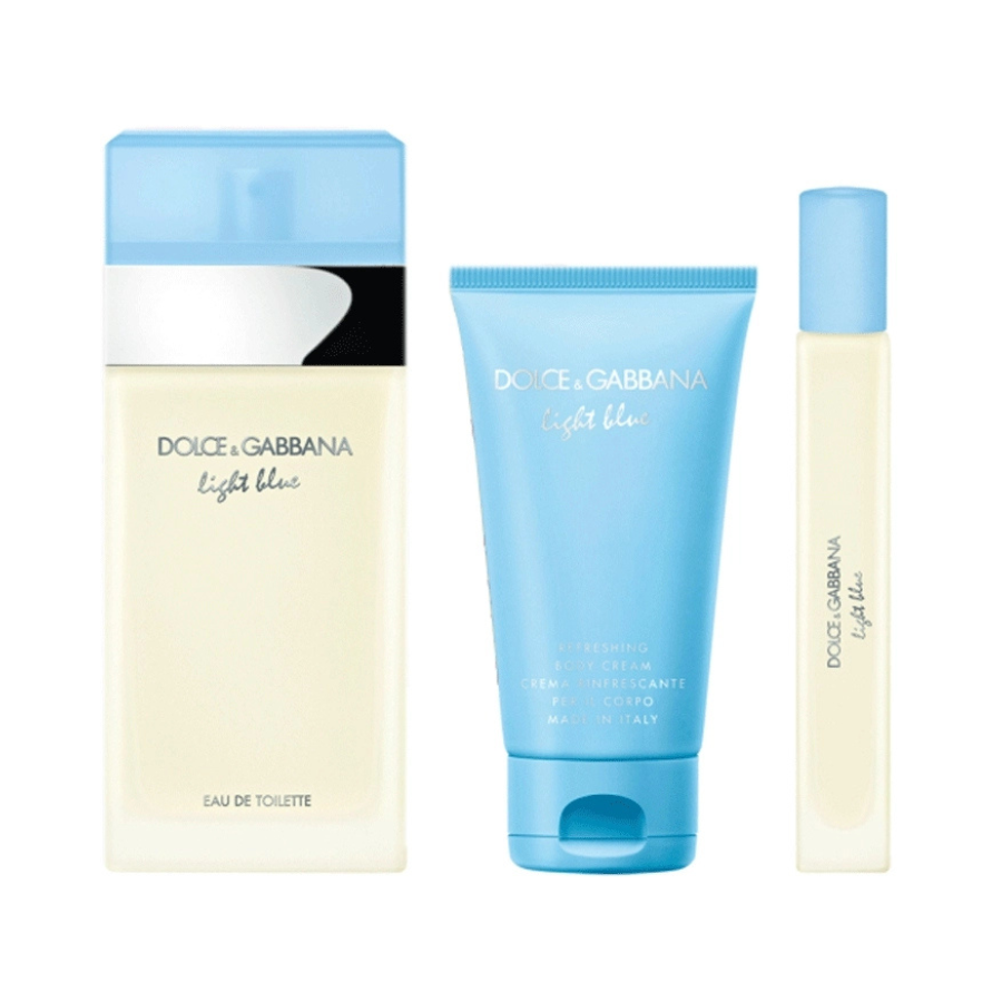 D & G Light Blue (W) EDT 3pc Gift Set