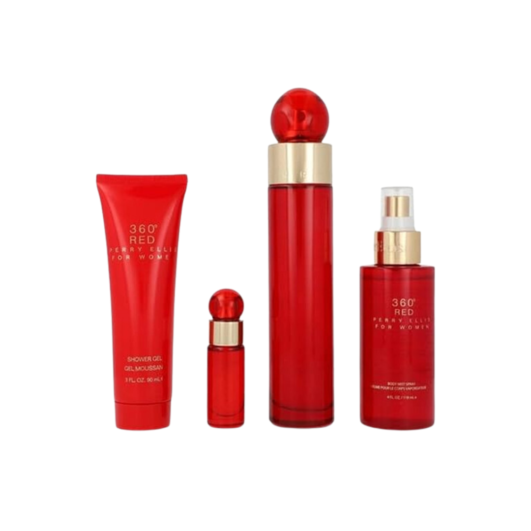 Perry Ellis 360 Red (W) EDP 4pc Gift Set