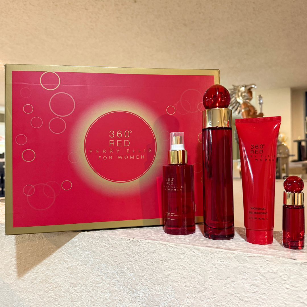 Perry Ellis 360 Red (W) EDP 4pc Gift Set
