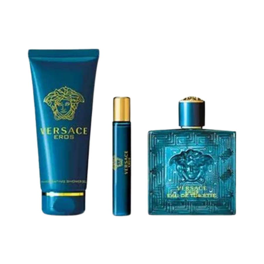 Versace Eros (M) EDT 3pc Gift Set