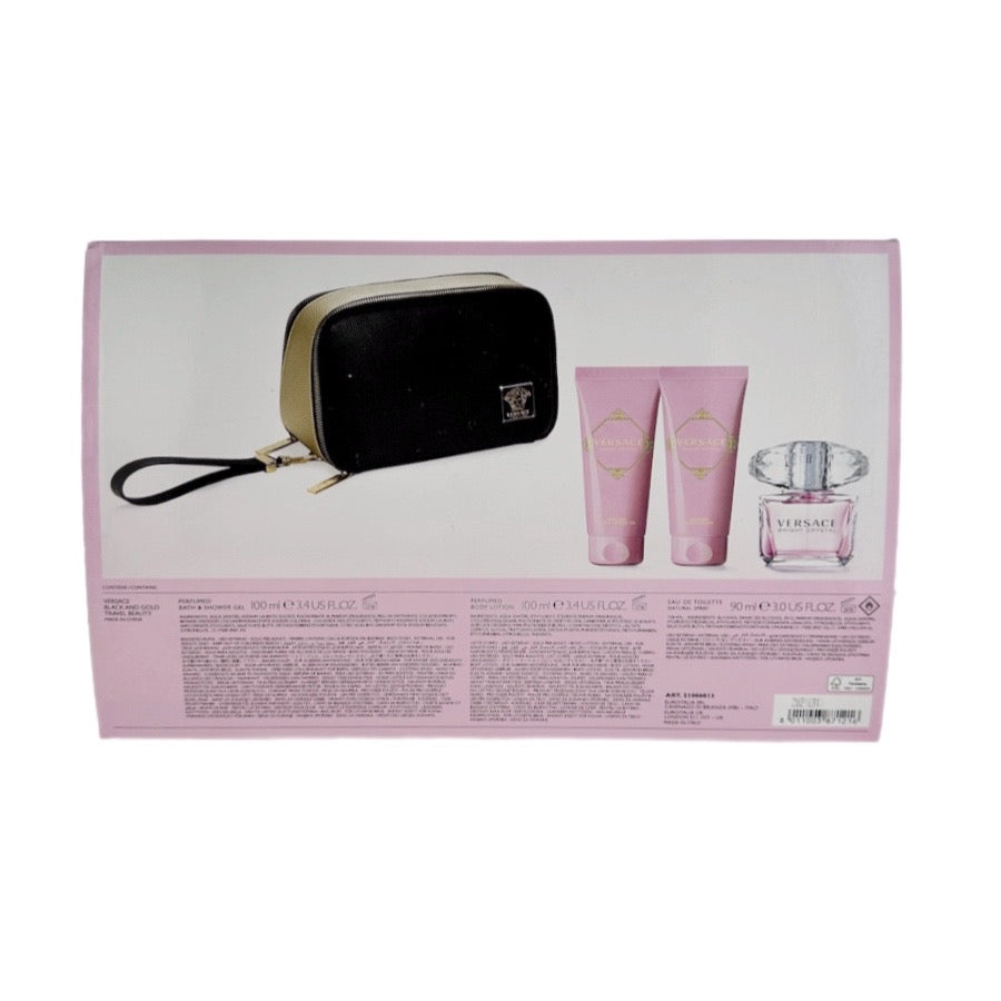 Versace Bright Crystal (W) EDT 4pc Gift Set