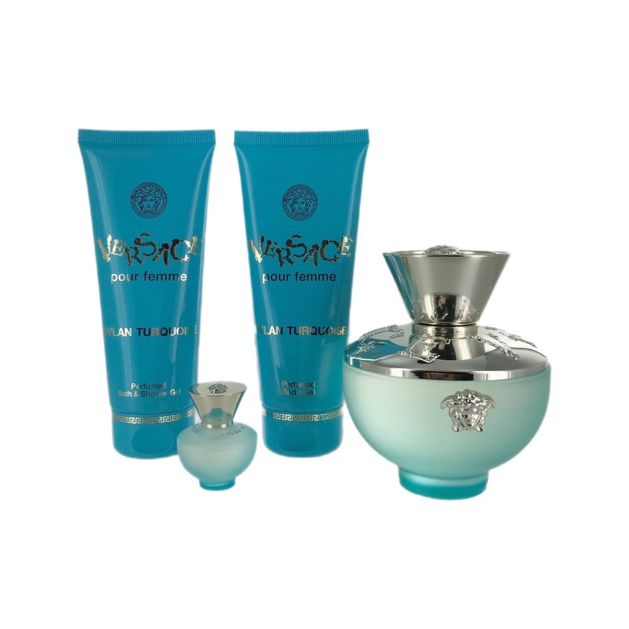 Versace Dylan Turquoise (W) EDT 4pc Gift Set