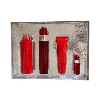 Perry Ellis 360 Red EDT (M) 4pc Gift Set