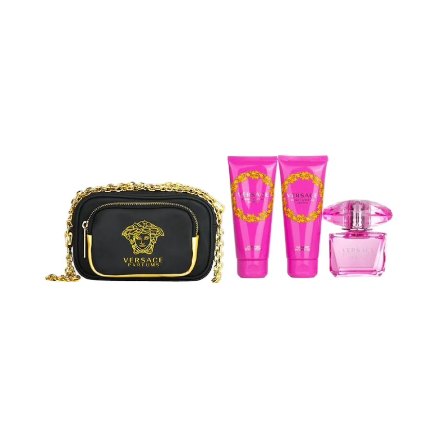 Versace Bright Crystal Absolu EDP (W) 4pc Gift Set