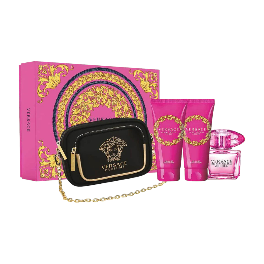 Versace Bright Crystal Absolu EDP (W) 4pc Gift Set