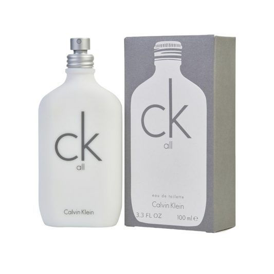 Calvin Klein CK All perfume bottle and packaging on a white background