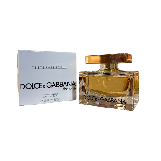 Dolce & Gabbana perfume bottle and packaging on a white background