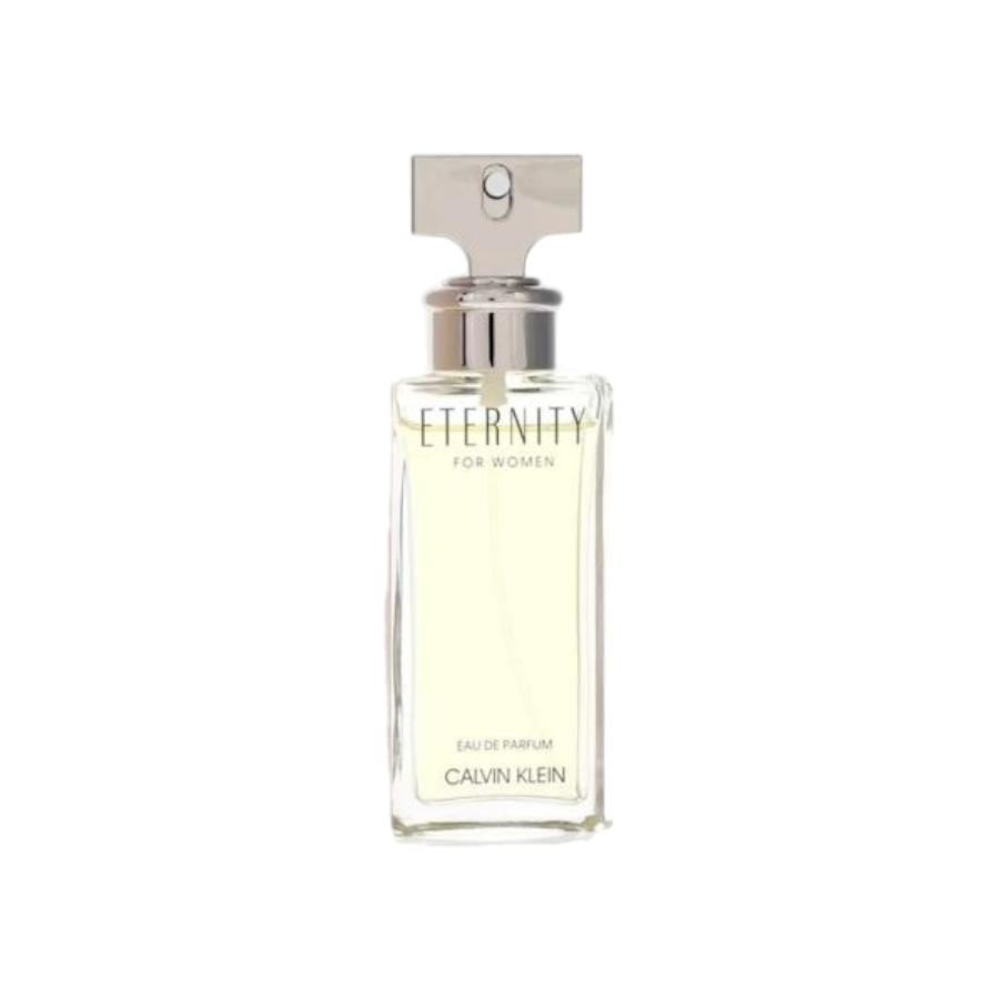 Calvin Klein Eternity perfume bottle on a white background