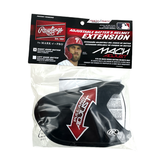 Rawlings Adjustable Batter's Helmet Extension - Right Hand Batter