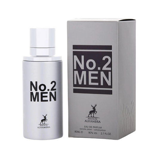 Maison Alhambra No.2 Men's EDP body spray bottle and packaging box.