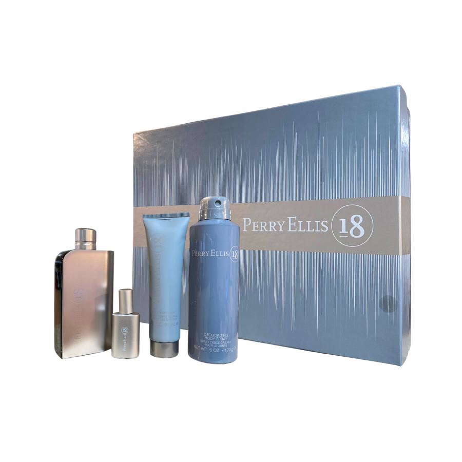 Perry Ellis 18 Cologne EDT (M) 4pc Gift Set