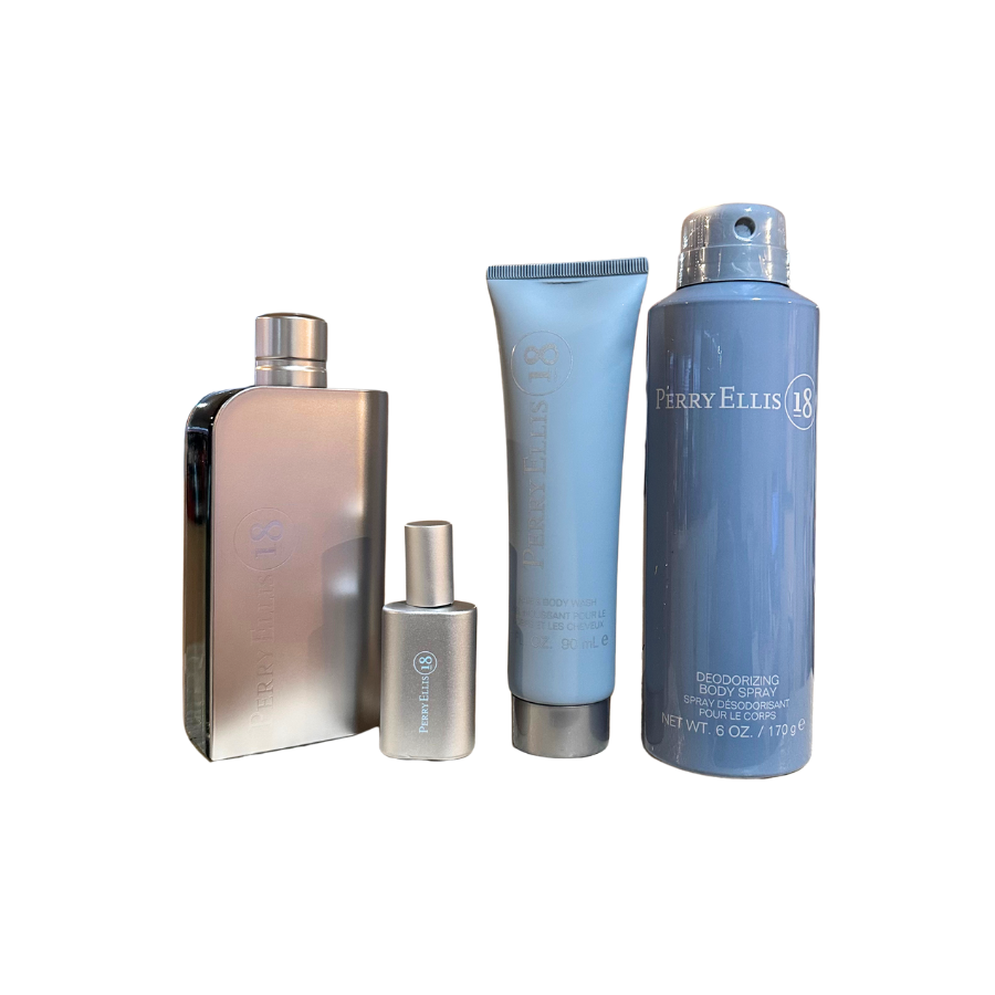 Perry Ellis 18 Cologne EDT (M) 4pc Gift Set