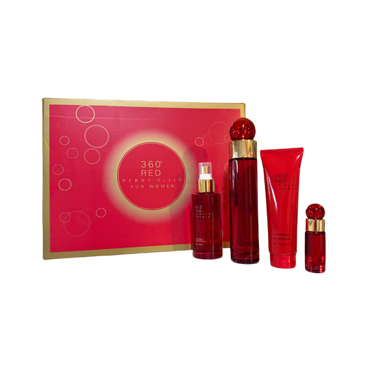 Perry Ellis 360 Red (W) EDP 4pc Gift Set