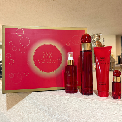 Perry Ellis 360 Red (W) EDP 4pc Gift Set