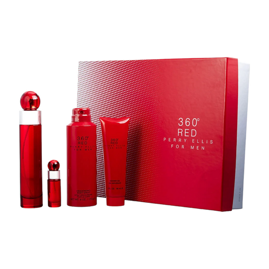 Perry Ellis 360 Red EDT (M) 4pc Gift Set