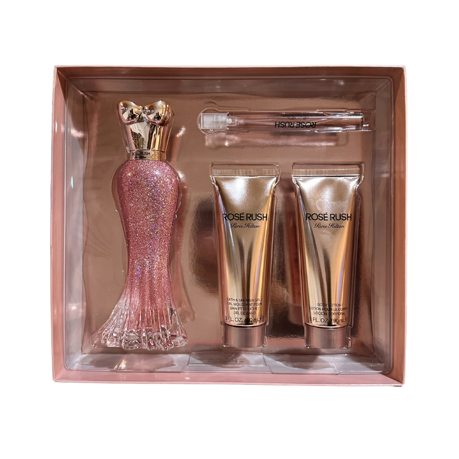 Paris Hilton Rose Rush (W) EDP 4pc Gift Set