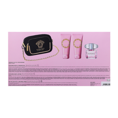 Versace Bright Crystal EDT (W) 4pc Gift Set