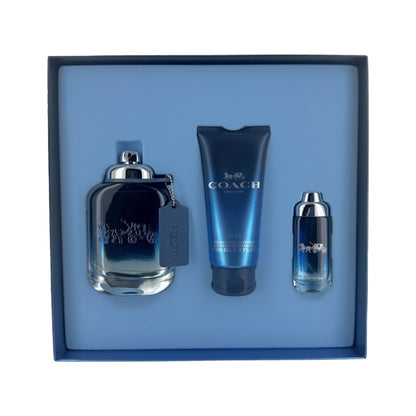 Coach Blue EDT (M) 3pc Gift Set