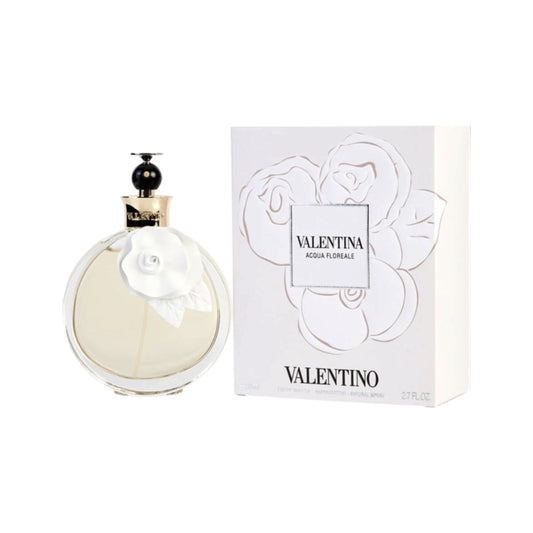 Valentino Valentina Acqua Floreale Eau de Toilette Spray in a clear bottle with a white label, accompanied by its packaging box.