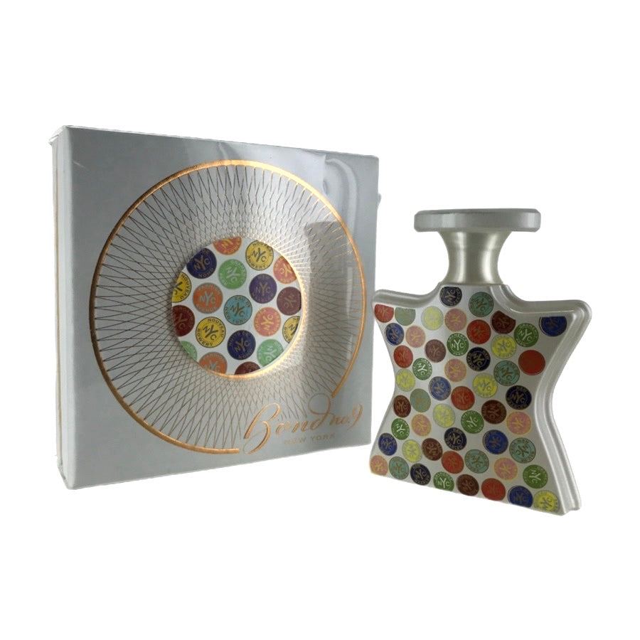 The image shows a Bond No. 9 Eau De New York EDP bottle and its packaging.