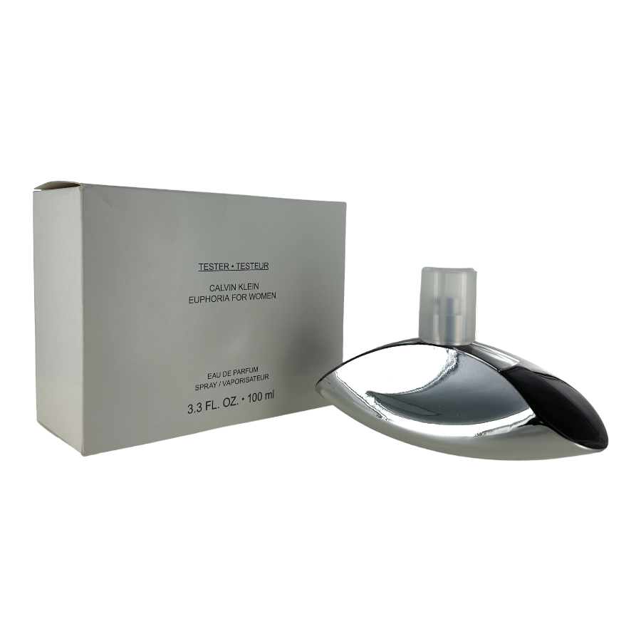 A Calvin Klein Euphoria EDP for women bottle of 3.3oz with a tester package.