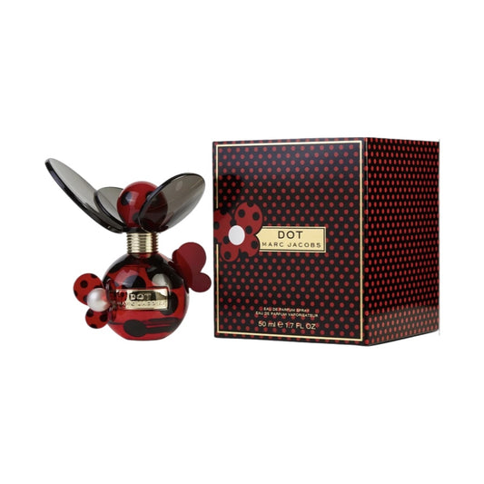 Marc Jacobs Dot EDP bottle and box with brand and product name visible.