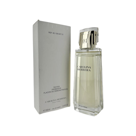 Carolina Herrera Herrera EDT for women eau de toilette spray in a clear bottle with a silver cap, alongside its white box packaging with the product name and brand visible.