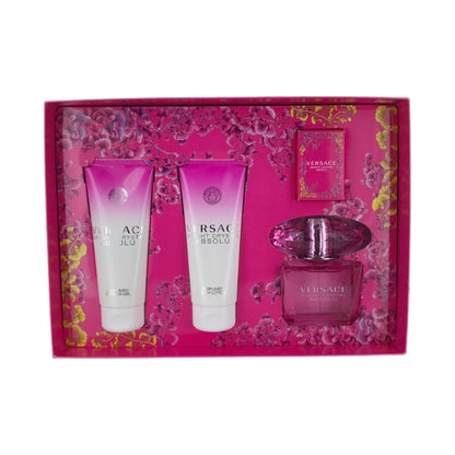 Versace Bright Crystal Absolu EDP (W) 4pc Gift Set