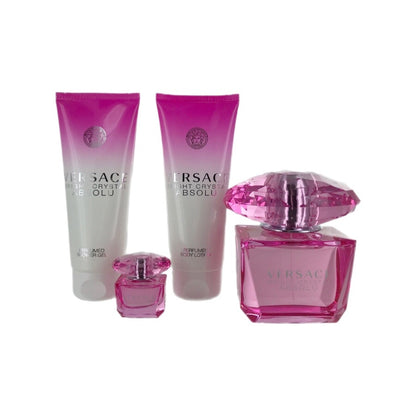 Versace Bright Crystal Absolu EDP (W) 4pc Gift Set