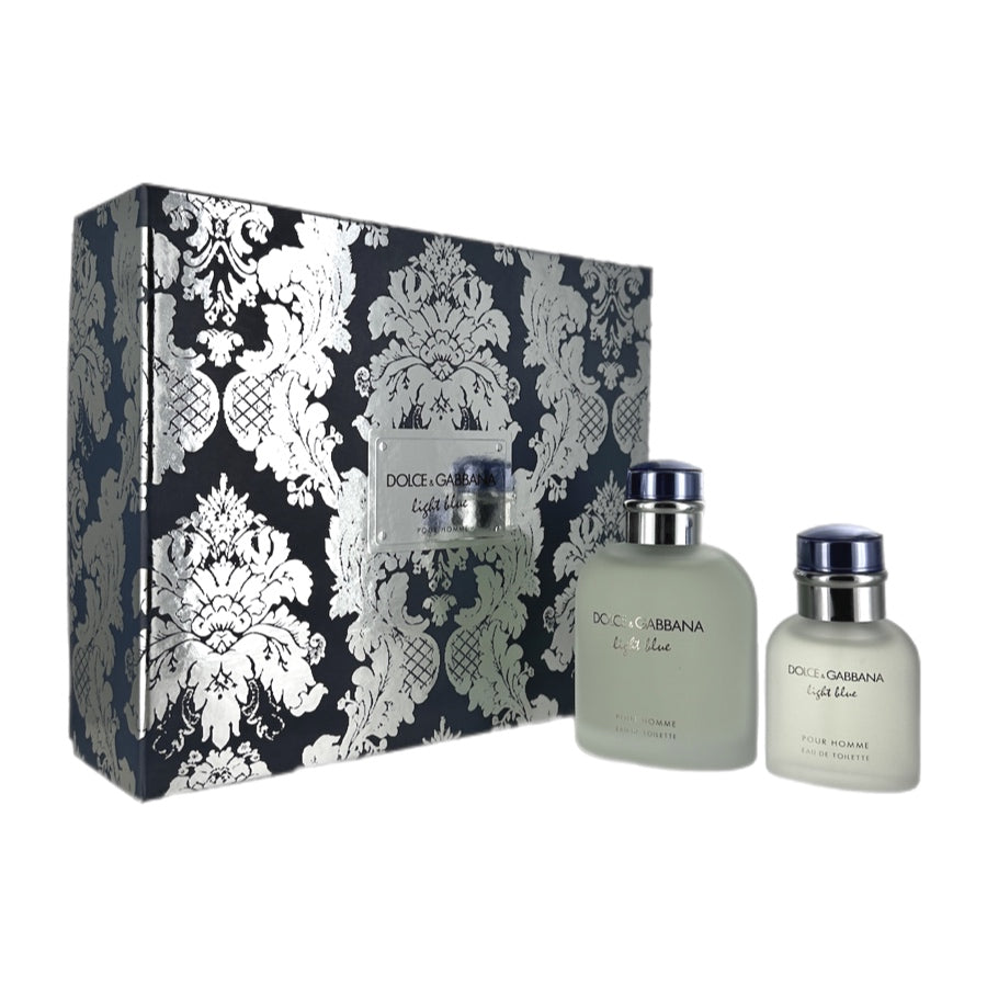 Dolce and Gabbana Light Blue EDT men's fragrance gift set, including a 4.2oz/125ml bottle and a 1.