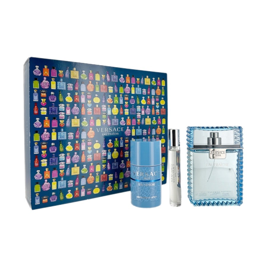 Versace Man Eau Fraiche (M) EDT 3pc Gift Set