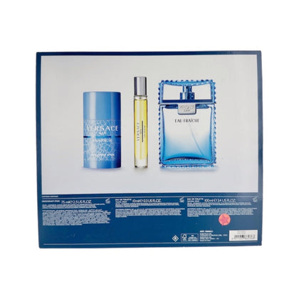 Versace Man Eau Fraiche (M) EDT 3pc Gift Set