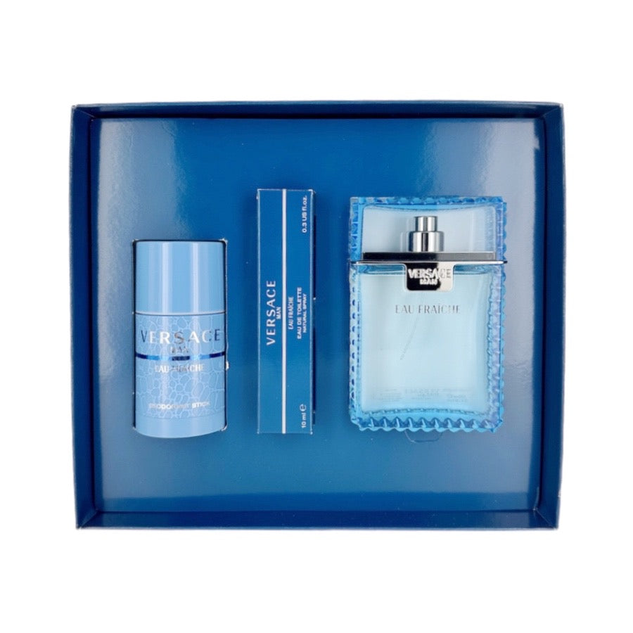 Versace Man Eau Fraiche (M) EDT 3pc Gift Set
